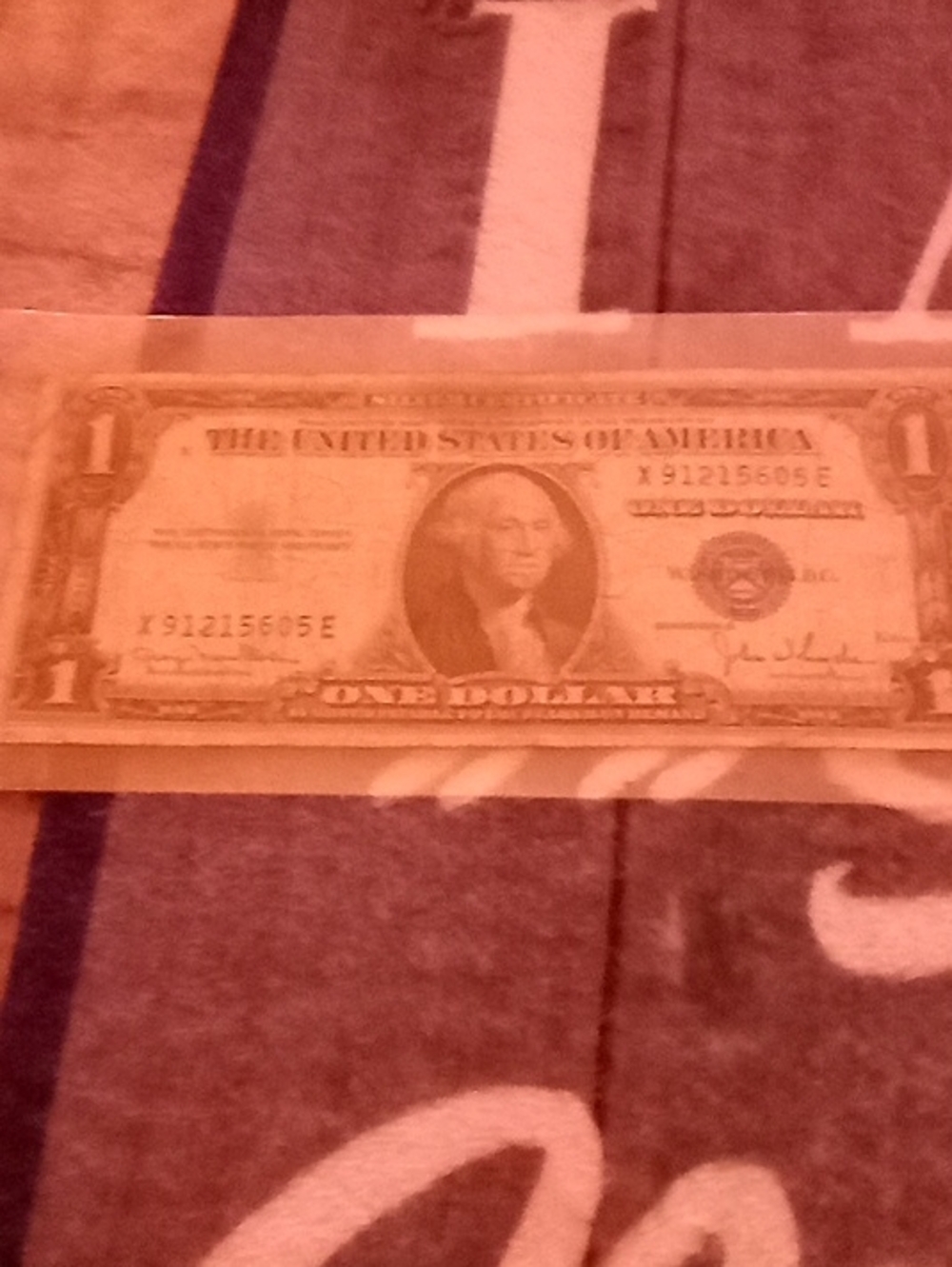 Vintage One Dollar Decorative Bill - Brown